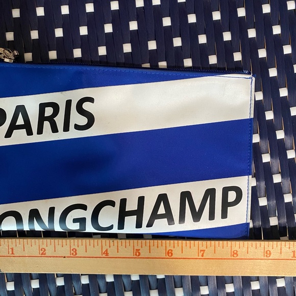 Longchamp Blue and White Cosmetic Bag - Picture 5 of 6